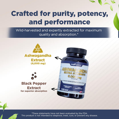 Gade Nutrition Ashwagandha – Extra Strength Capsules, USA Made