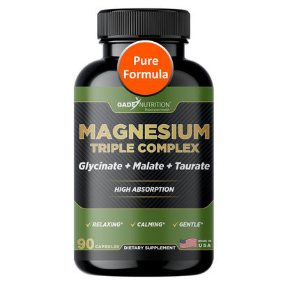 Gade Nutrition Magnesium Triple Complex | Glycinate, Malate & Taurate