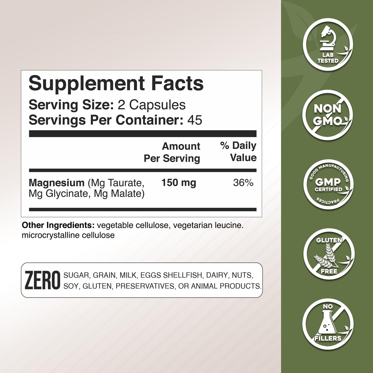 Gade Nutrition Magnesium Triple Complex | Glycinate, Malate & Taurate