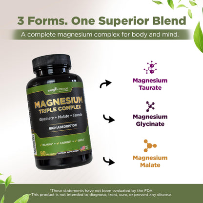 Gade Nutrition Magnesium Triple Complex | Glycinate, Malate & Taurate