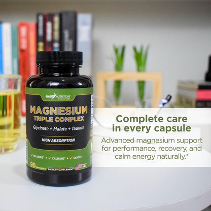 Gade Nutrition Magnesium Triple Complex | Glycinate, Malate & Taurate