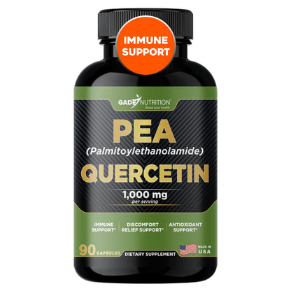Gade Nutrition Palmitoylethanolamide PEA + Quercetin Phytosome | 800 mg PEA, 200 mg Quercetin | Made in USA