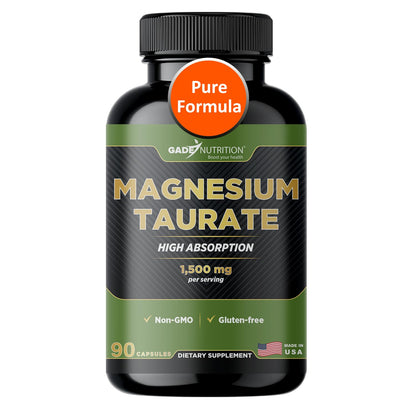 Gade Nutrition Pure Magnesium Taurate – Calm, Sleep & Heart Health | Made in USA