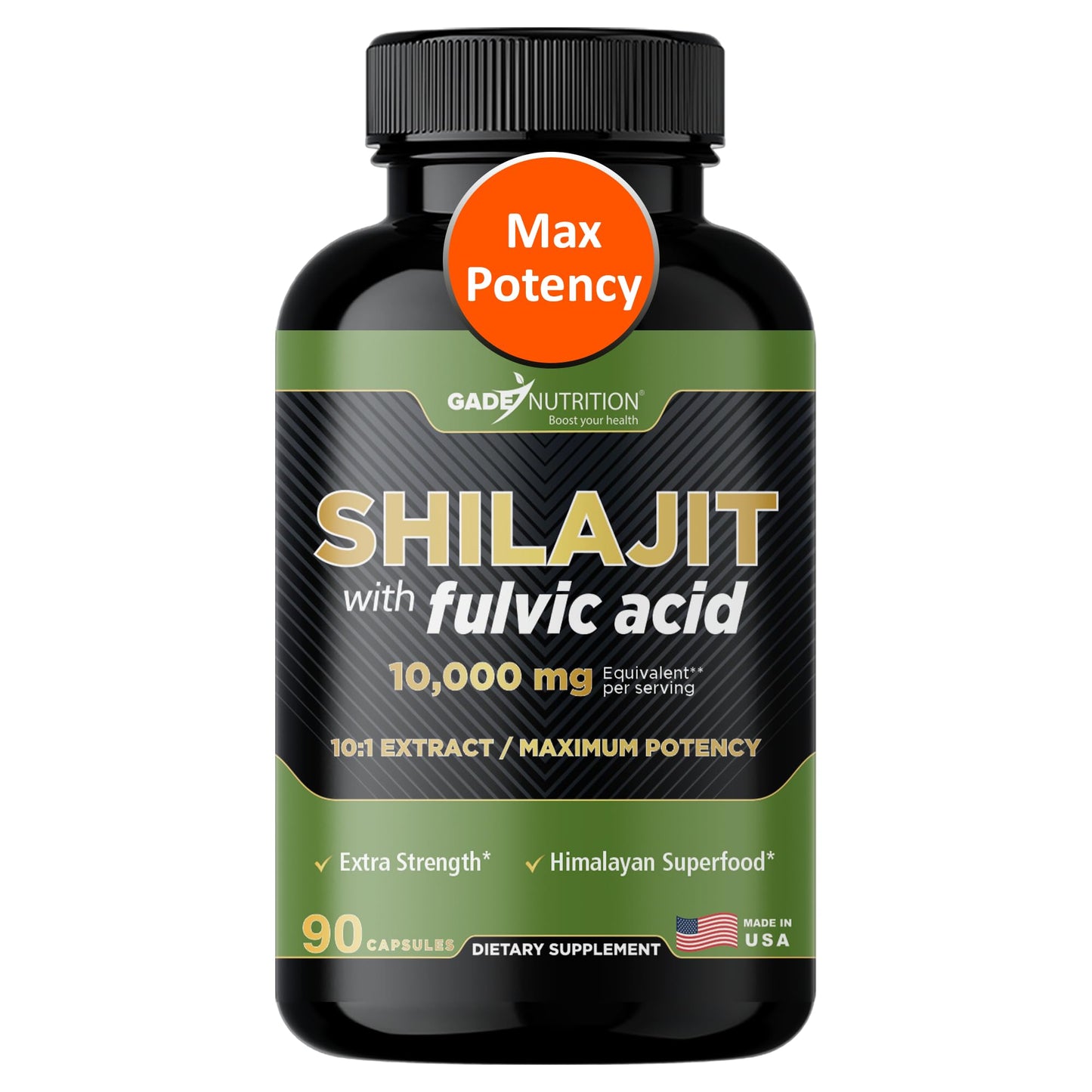 Gade Nutrition Pure Shilajit Capsules | Himalayan Shilajit with Fulvic Acid