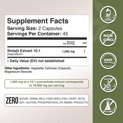Gade Nutrition Pure Shilajit Capsules | Himalayan Shilajit with Fulvic Acid