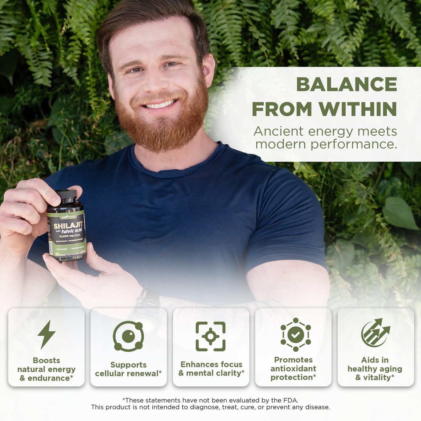 Gade Nutrition Pure Shilajit Capsules | Himalayan Shilajit with Fulvic Acid