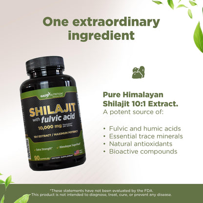 Gade Nutrition Pure Shilajit Capsules | Himalayan Shilajit with Fulvic Acid