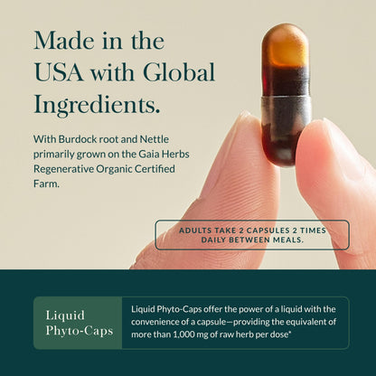 Gaia Herbs Hair, Skin & Nail Support – 60 Vegan Liquid Phyto-Capsules