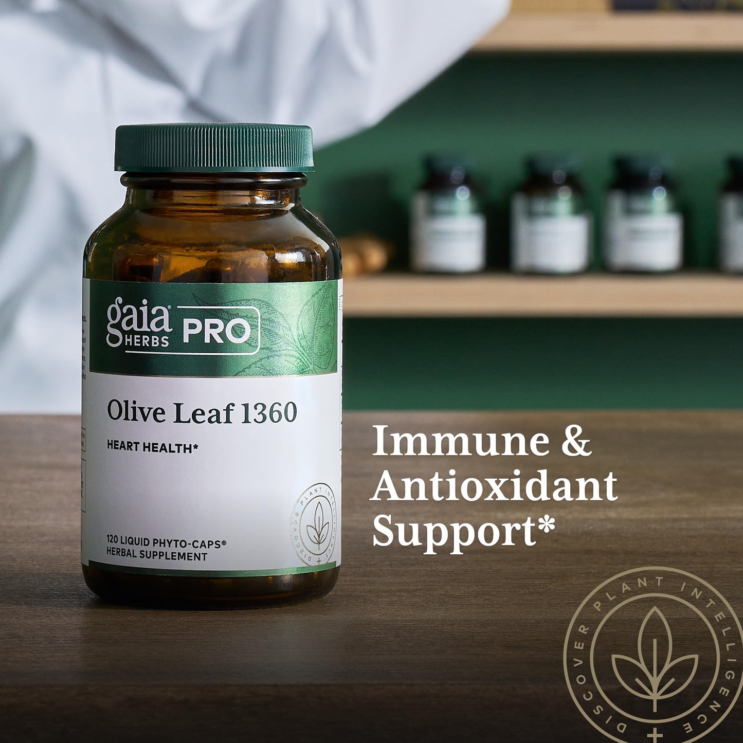 Gaia Herbs PRO Olive Leaf 1360 | Immune & Heart Health | Gluten-Free