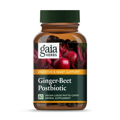 Gaia Herbs Ginger-Beet Postbiotic – Gut & Heart Health Support