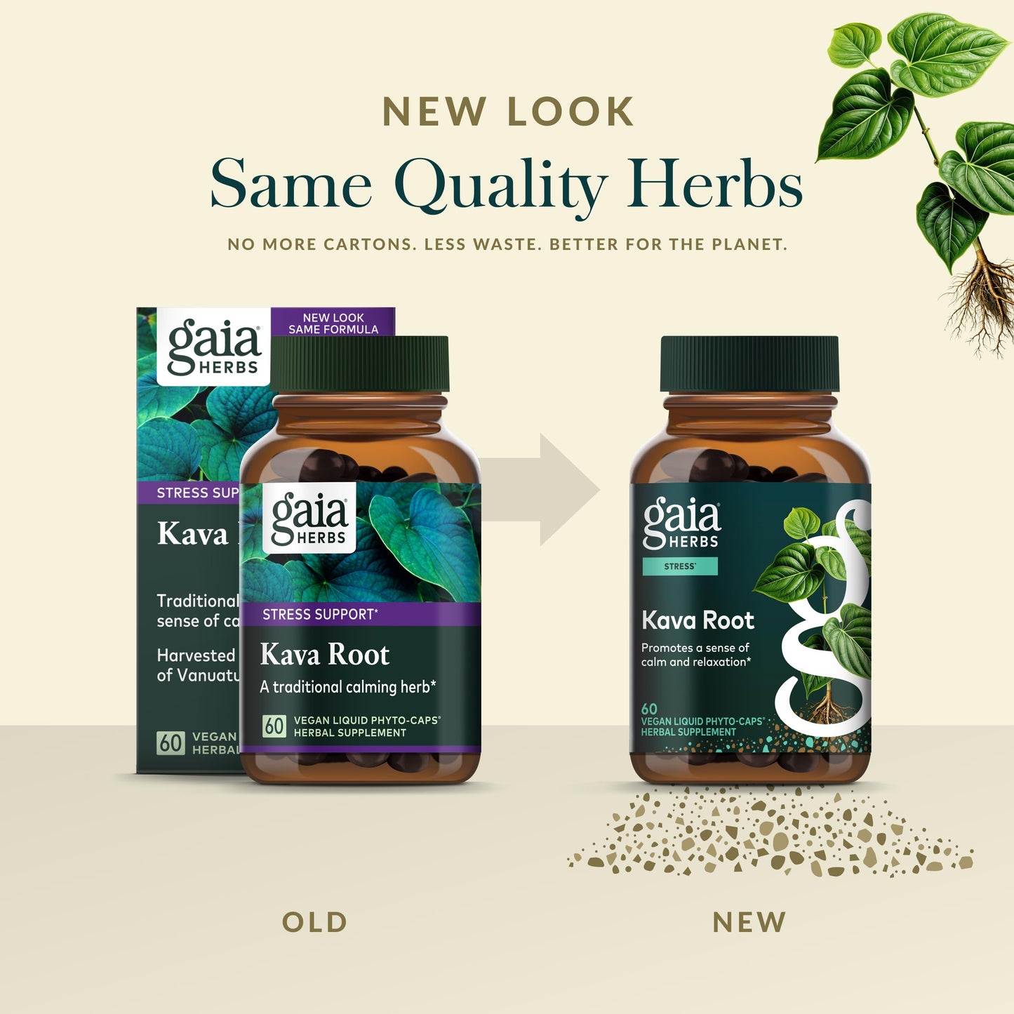Gaia Herbs Kava Root - Calm & Relaxation (60 Vegan Caps)