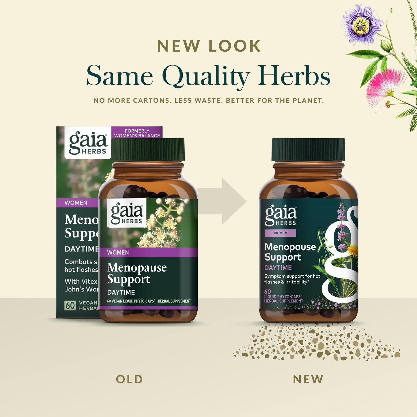 Gaia Herbs Menopause Support Daytime – Hormone Balance & Well-Being (60 Vegan Phyto-Capsules)