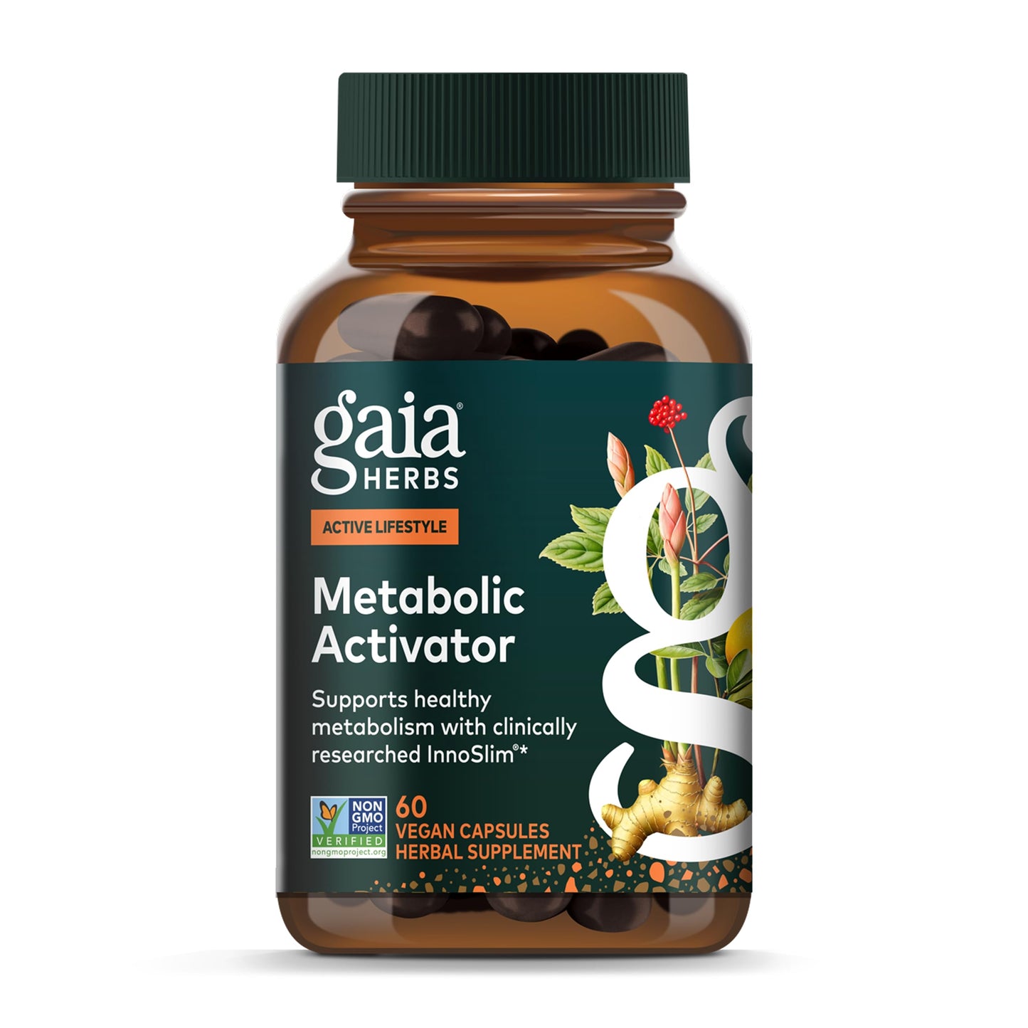 Gaia Herbs Metabolic Activator – Natural Energy & Metabolism Support with Panax Notoginseng & Astragalus (60 Capsules, 60 Servings) – Vegan & Dairy-Free
