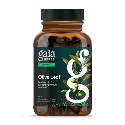 Gaia Herbs Olive Leaf - Traditional Immune Support with Oleuropein | 120 Vegan Liquid Phyto-Caps BritishVita | Premium UK Vitamins & Wellness Supplements