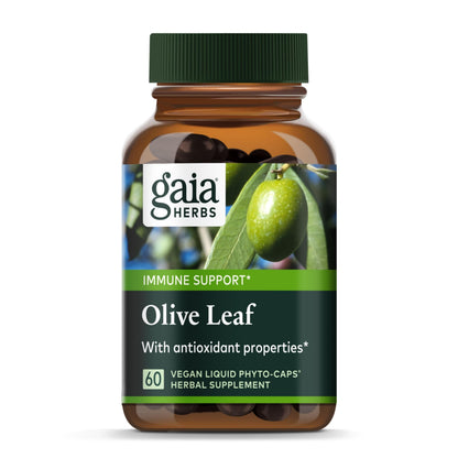 Gaia Herbs Olive Leaf - Traditional Immune Health Support | 60 Vegan Liquid Phyto-Caps