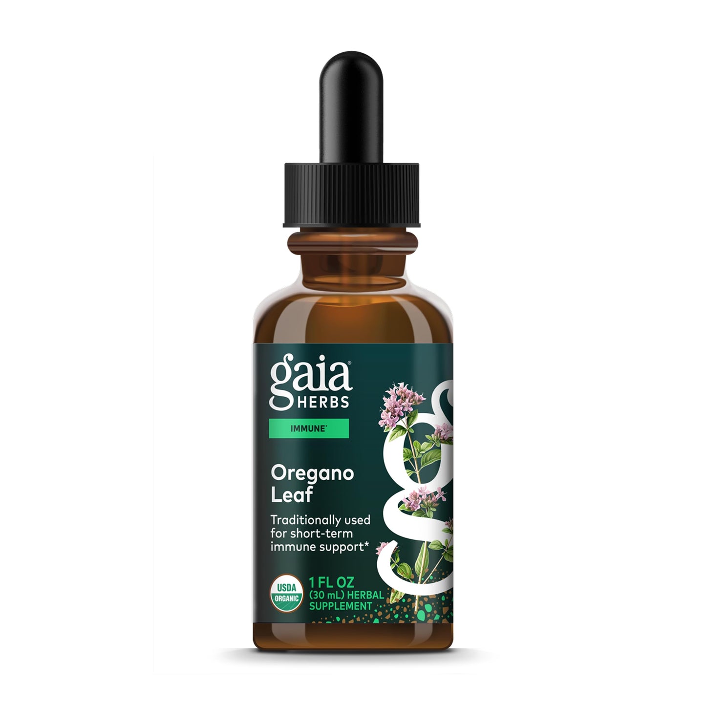 Gaia Herbs Oregano Leaf - Immune Support, Organic, 1 Fl Oz | 23 Servings