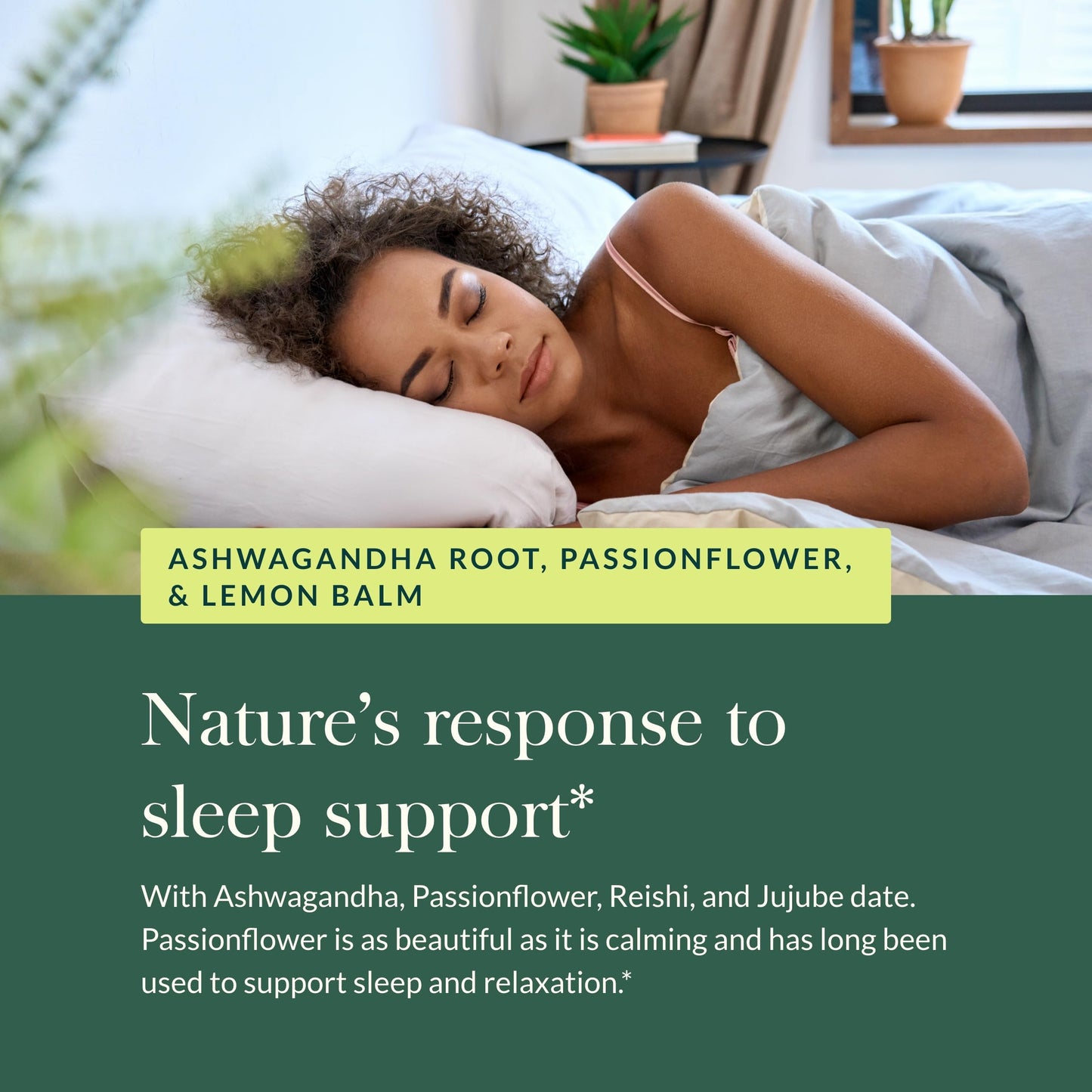 Gaia Herbs Organic Sleep Gummies - Ashwagandha, Reishi, Passionflower | 40 Count | Vegan