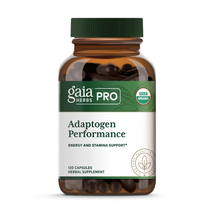 GAIA HERBS PRO Adaptogen Performance - Endurance & Energy Support with Cordyceps & Ashwagandha (120 Capsules, 60 Servings)