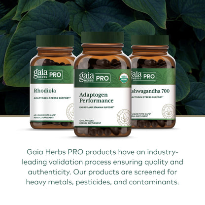 GAIA HERBS PRO Adaptogen Performance - Endurance & Energy Support with Cordyceps & Ashwagandha (120 Capsules, 60 Servings)