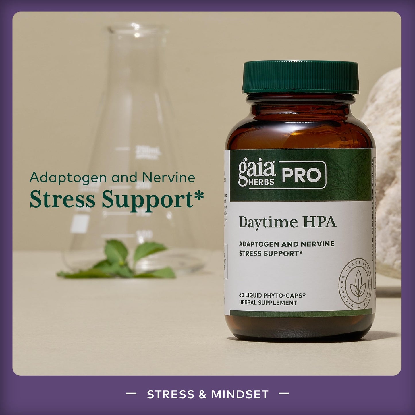GAIA HERBS PRO Daytime HPA - Adaptogen & Nervous System Support | 60 Liquid Phyto-Caps