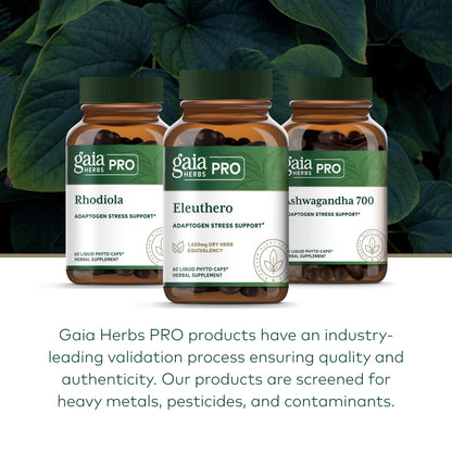 Gaia Herbs PRO Eleuthero - Adaptogen Supplement for Stress & Energy | 60 Vegan Liquid Phyto-Capsules (60 Servings)