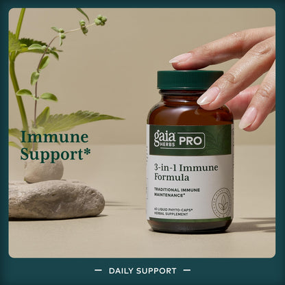 GAIA HERBS PRO 3-in-1 Immune Formula - Stress & Immune Support - 60 Liquid Phyto-Caps