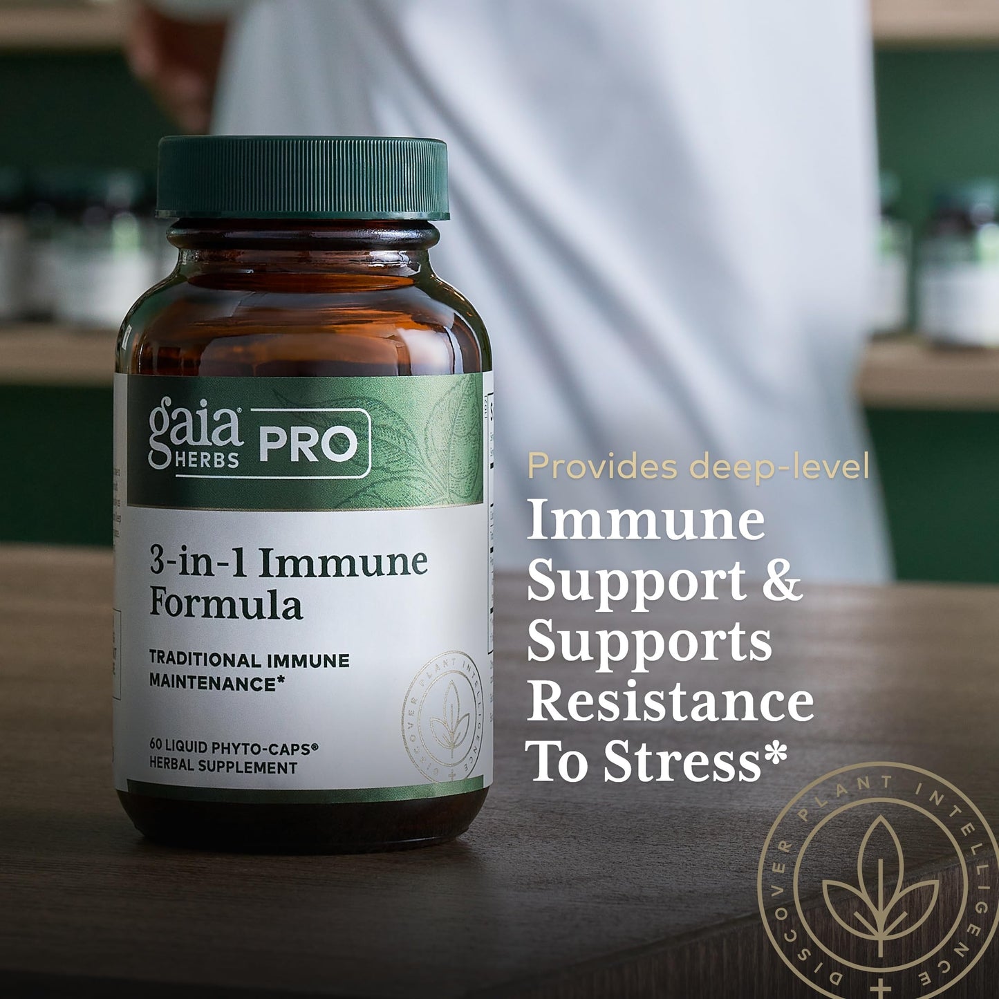 GAIA HERBS PRO 3-in-1 Immune Formula - Stress & Immune Support - 60 Liquid Phyto-Caps