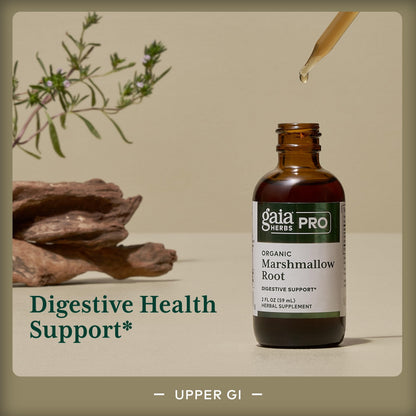 GAIA HERBS PRO Organic Marshmallow Root - Digestive Health Support Supplement* - GI Health Supplement* with Organic Marshmallow Root Extract - 2 fl oz (35 Servings)