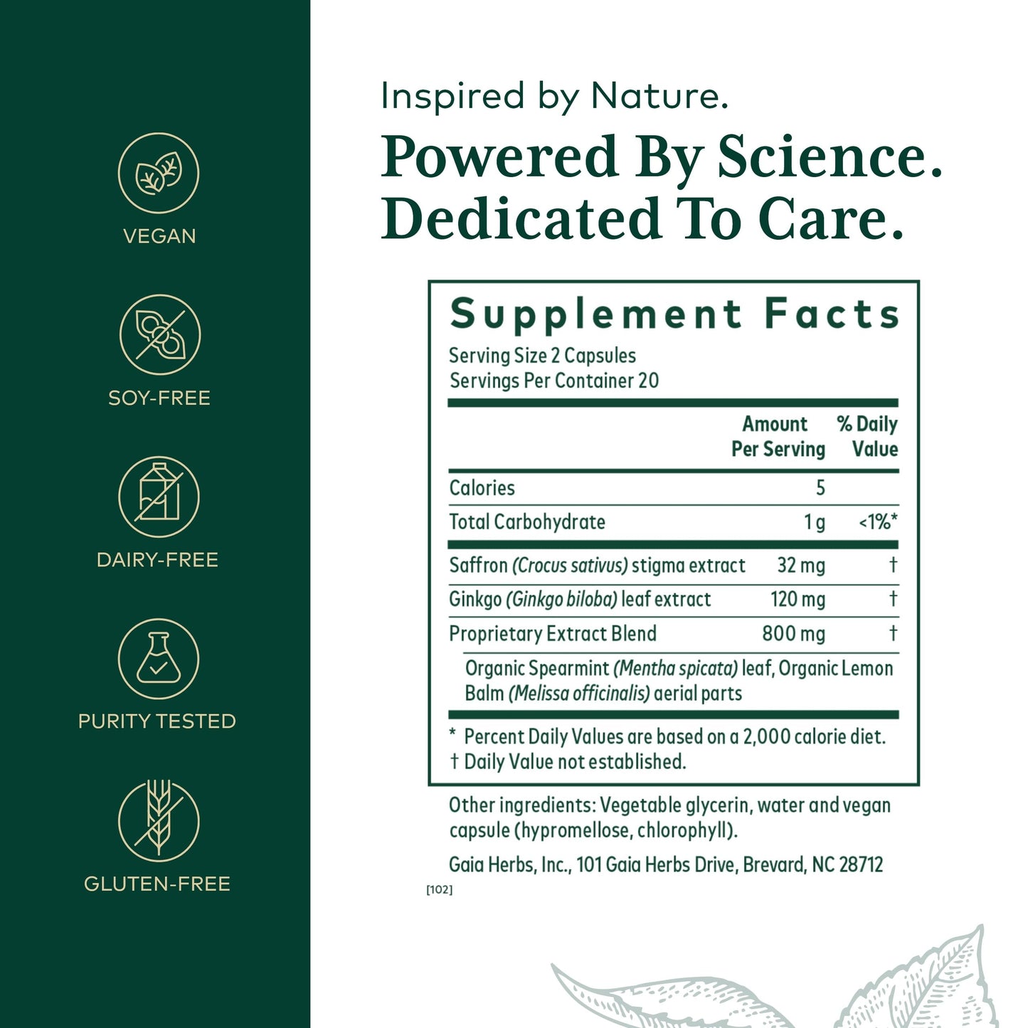 GAIA HERBS PRO Nootropic Focus – Brain Health & Focus Support (40 Liquid Phyto-Caps, Vegan, Gluten-Free)