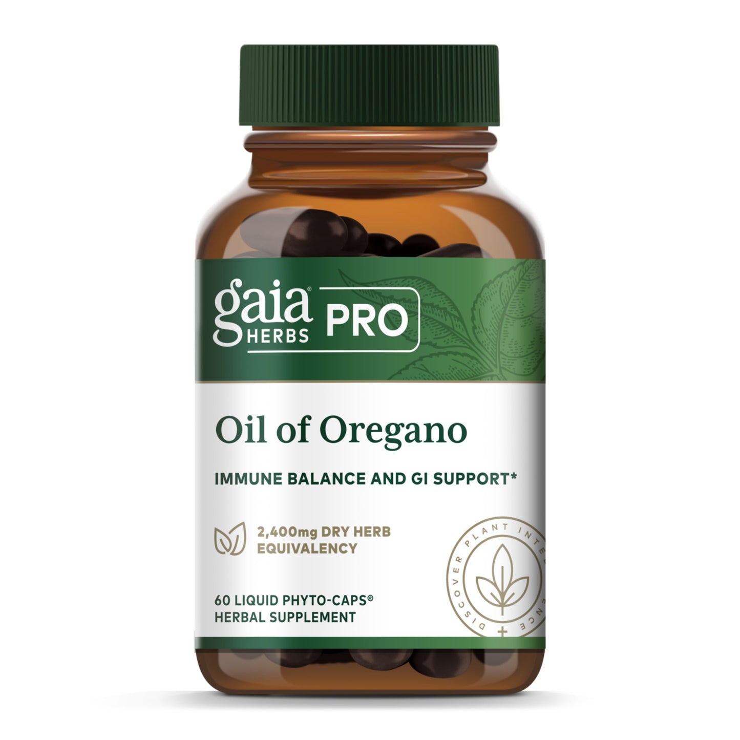 GAIA HERBS PRO Oil of Oregano – Immune Support & Gut Health, 60 Vegan Capsules