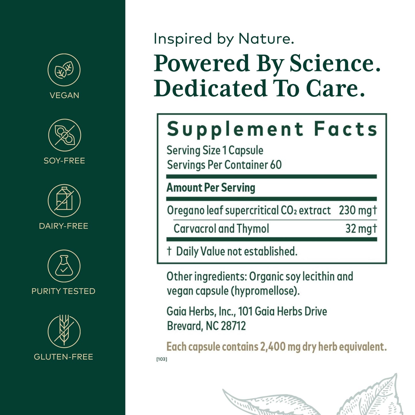 GAIA HERBS PRO Oil of Oregano – Immune Support & Gut Health, 60 Vegan Capsules