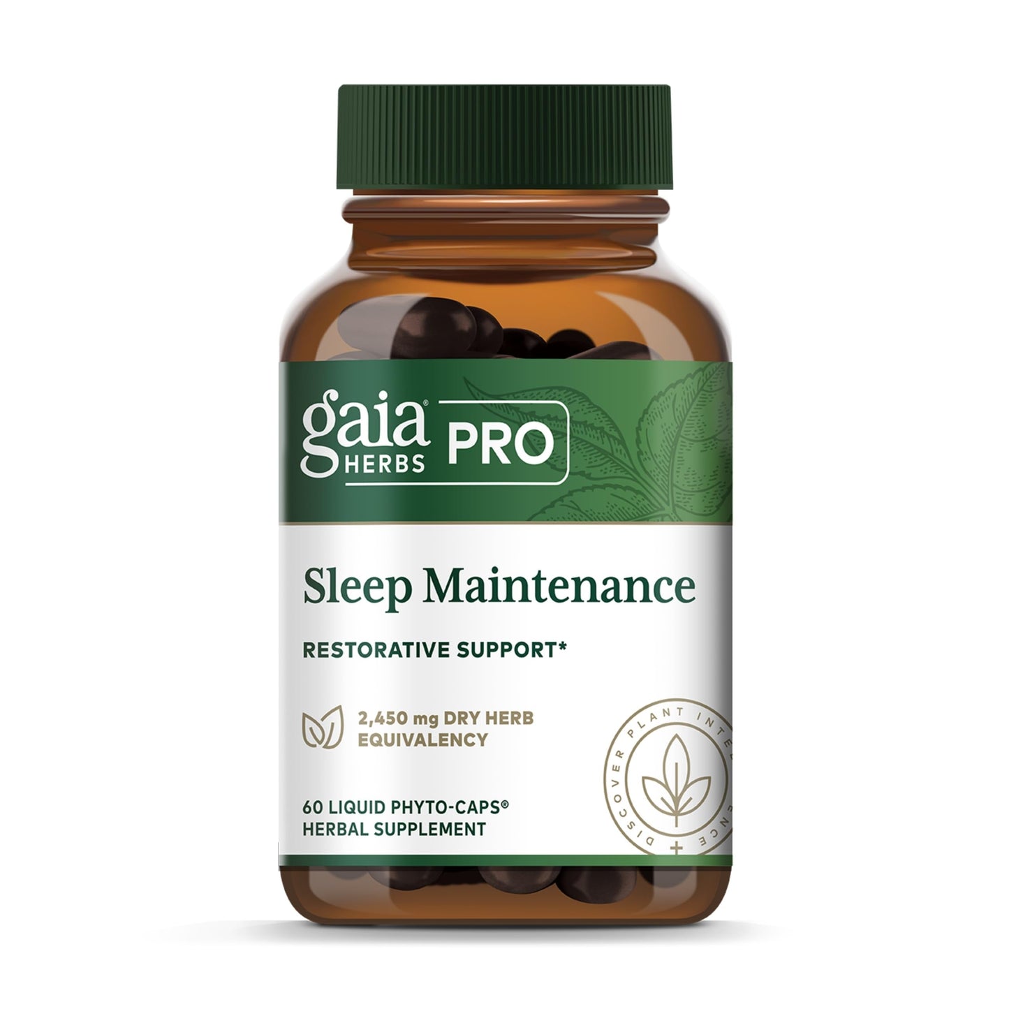 Gaia Herbs PRO Sleep Maintenance | Adrenal Health & Sleep Support (60 capsules)