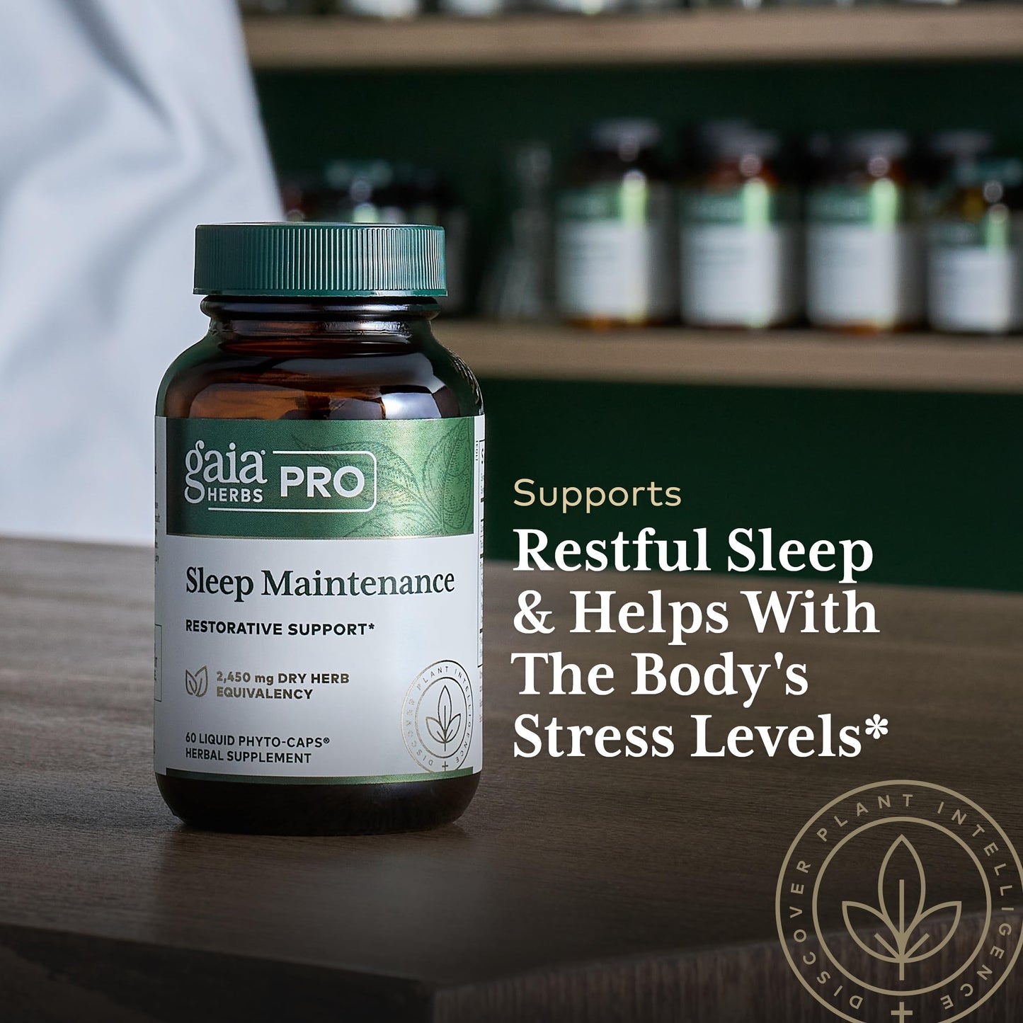 Gaia Herbs PRO Sleep Maintenance | Adrenal Health & Sleep Support (60 capsules)