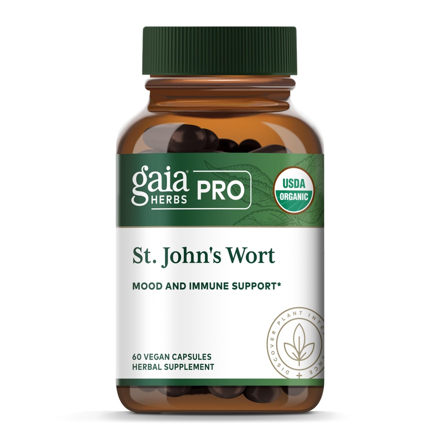 Gaia Herbs Pro St. John's Wort – Immune & Brain Health, 60 Liquid Phyto-Caps (30 Servings)