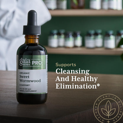 Gaia Herbs Pro Sweet Wormwood - Digestive Health & Elimination Support | 2 fl oz (71 Servings) - Vegan, Gluten-Free & Dairy-Free