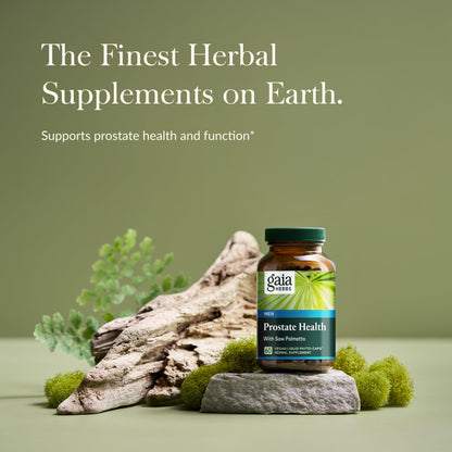 Gaia Herbs Prostate Health – Supports Prostate Function for Men – Saw Palmetto, Green Tea, Nettle Root & White Sage – 60 Vegan Liquid Phyto-Capsules