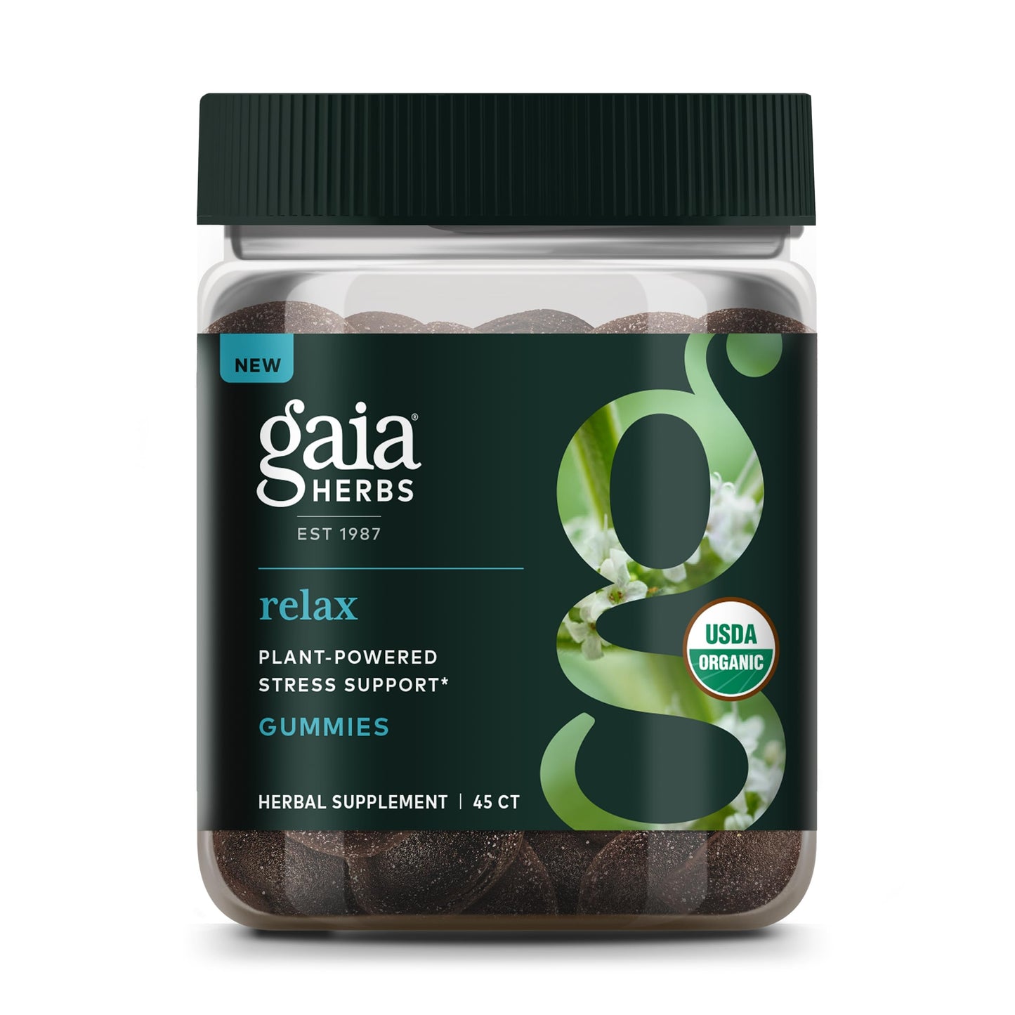 Gaia Herbs Relax Gummies – Supports Calm Feelings – 45 Gummies (15 Servings)