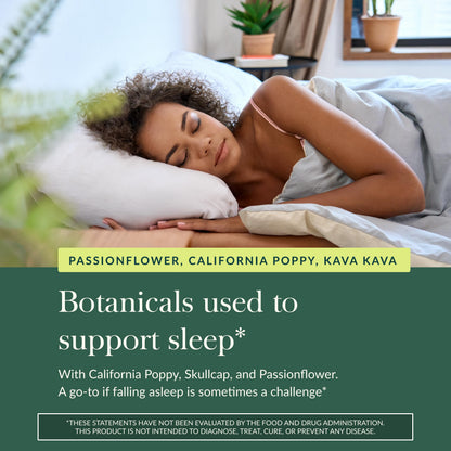 Gaia Herbs Sound Sleep – Natural Sleep Support with Valerian Root, Passionflower & More | 60 Vegan Capsules
