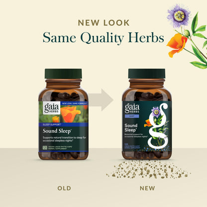 Gaia Herbs Sound Sleep – Herbal Sleep Support with Valerian & Passionflower | 120 Vegan Liquid Phytocapsules