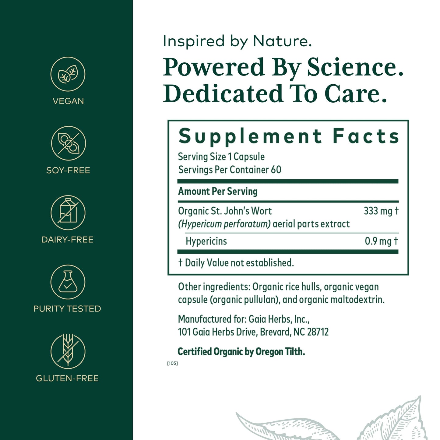 Gaia Herbs Pro St. John's Wort – Immune & Brain Health, 60 Liquid Phyto-Caps (30 Servings)