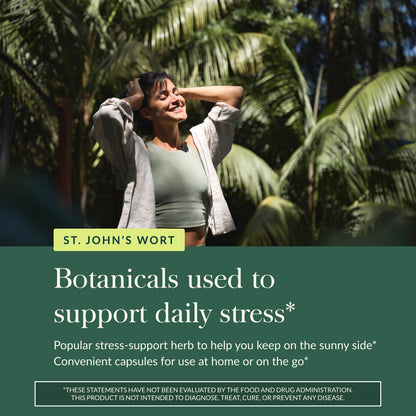 Gaia Herbs St. John's Wort - Stress Support Supplement* - 60 Vegan Capsules (20-Day Supply)
