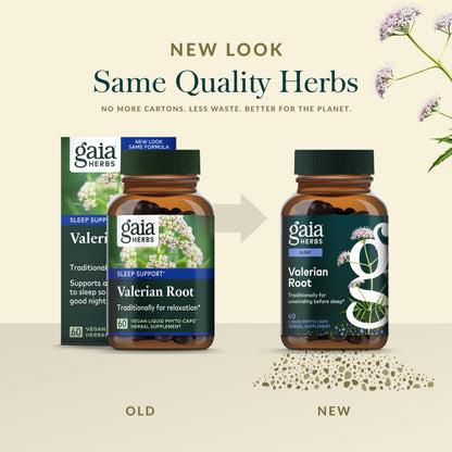 Gaia Herbs Valerian Root – Sleep Support & Calm | 60 Vegan Capsules