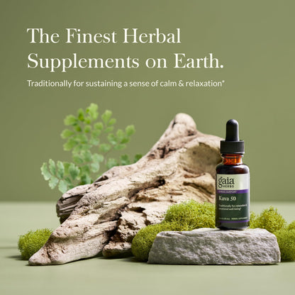 Gaia Herbs Kava Root Extra Strength – Calm & Emotional Wellness (1 oz, 20-Day Supply)