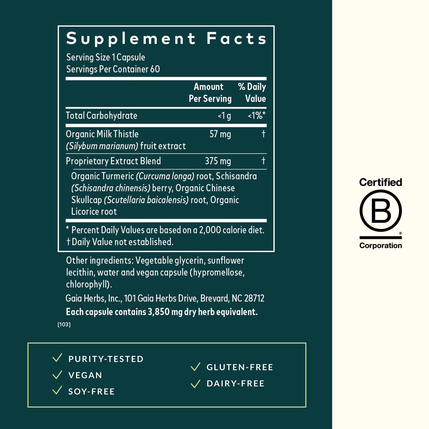 Gaia Herbs Liver Health - Liver Support with Milk Thistle, Turmeric, Schisandra & Licorice Root | 60 Vegan Liquid Phyto-Capsules (30-Day Supply)