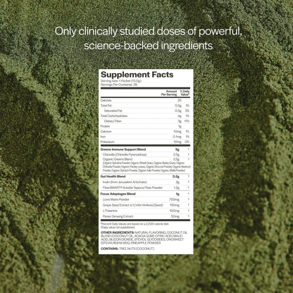 Gainful Daily Performance Greens Powder – Gut Health, Energy & Immune Support | Tropical Pineapple (10 Pack)
