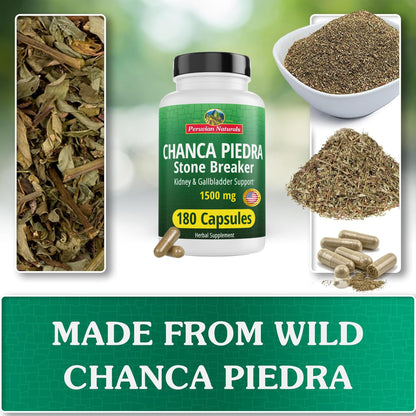 Peruvian Naturals Chanca Piedra Stone Breaker – 180 Capsules