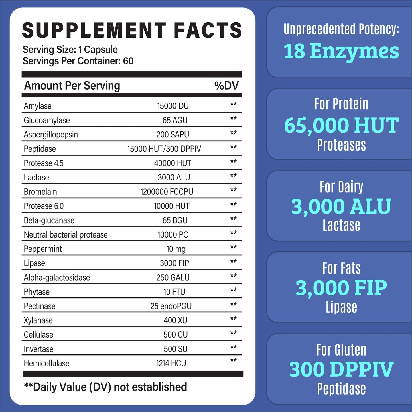 Best Digestive Enzymes for Women & Men – Lactase, Lipase, Amylase, Bromelain | Gallbladder Support