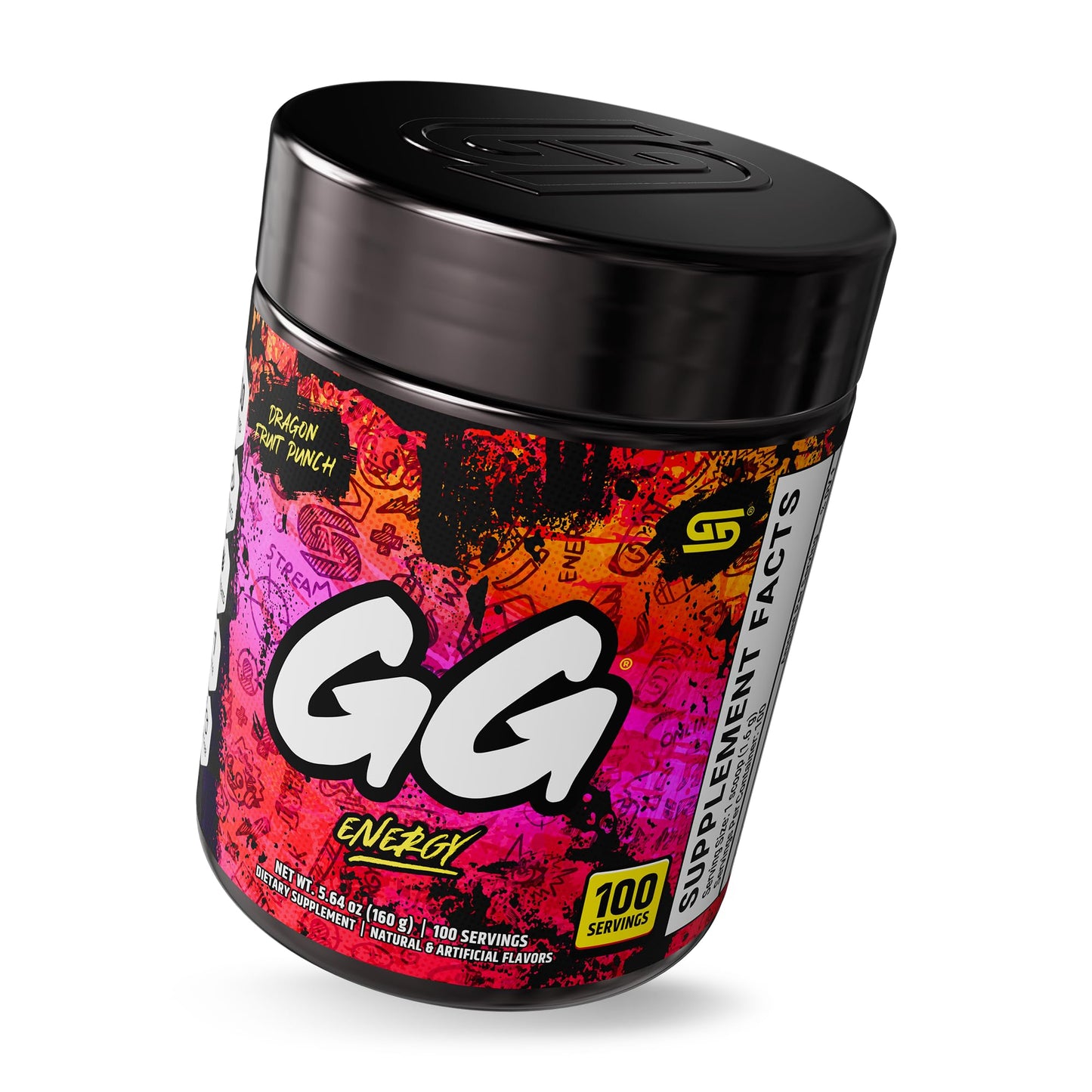 Gamer Supps GG Energy Dragonfruit Punch – 100 Servings, Keto & Sugar Free