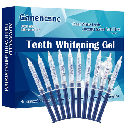 35% Ganencsnc 10-Pack Teeth Whitening Gel Refills – Gentle 35% Carbamide Peroxide Formula – Compatible with Teeth Whitening Kit, No Sensitive Teeth Whitener