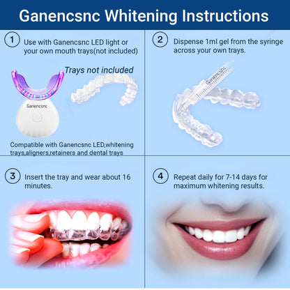 35% Ganencsnc 10-Pack Teeth Whitening Gel Refills – Gentle 35% Carbamide Peroxide Formula – Compatible with Teeth Whitening Kit, No Sensitive Teeth Whitener